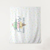 Ze heeft een ijsje op de achtergrond wandkleed (Voorkant)