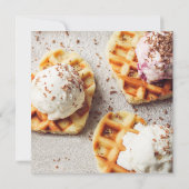 Ze heeft een ijsje op haar hart wafel kaart (Achterkant)