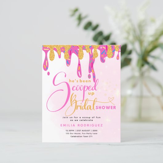 Ze heeft een ijsje Vrijgezellenfeest opgezocht (Staand voorkant)