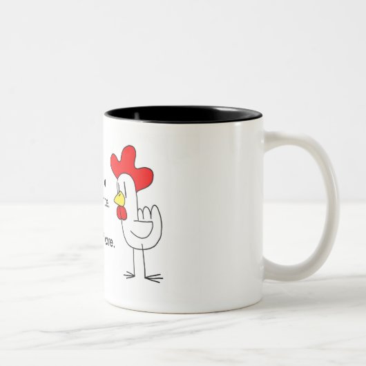 Ze heeft een kip om te rijden. tweekleurige koffiemok (Rechts)