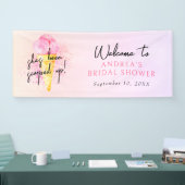 Ze heeft een roze ijsje vrijgezellenfeest geschept spandoek (Beurs)