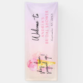 Ze heeft een roze ijsje vrijgezellenfeest geschept spandoek (Verticaal)