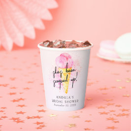 Ze heeft een roze ijsje Vrijgezellenfeest Papieren Bekers