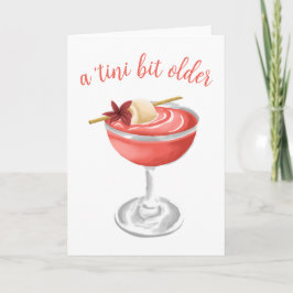 Ze heeft een Tini Beetje Oudere Lychee Martini Ver Feestdagen Kaart