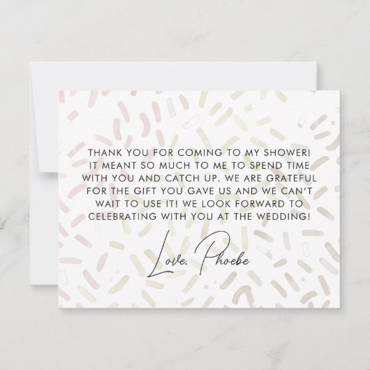 Ze heeft een Vrijgezellenfeest plat geschept Bedankkaart (Achterkant)