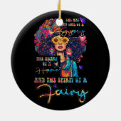 Ze heeft een ziel van een zigeuner in het hart van keramisch ornament (Achterkant)
