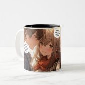 Ze heeft geen idee Manga strip Tweekleurige Koffiemok (Voorkant links)