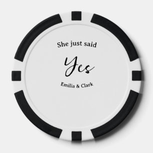 ze heeft gewoon ja gezegd verlovingsfeest naam een poker chips