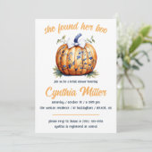 Ze heeft haar boek gevonden! Halloween thema Vrijg Kaart (Staand voorkant)