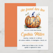 Ze heeft haar boek gevonden! Halloween thema Vrijg Kaart (Voorkant / Achterkant)