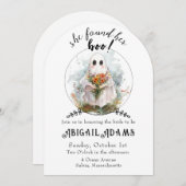 Ze heeft haar boek gevonden! - Uitnodiging voor br (Voorkant / Achterkant)