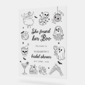 Ze Heeft Haar Boo Bruidsfeest Welkom Bord (Hoek)