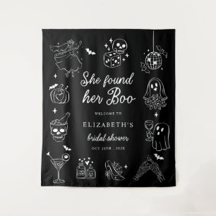 Ze Heeft Haar Boo Bruiloftfeest Welkom Bord Wandkleed