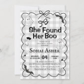 Ze Heeft Haar Boo Bruiloftsuitnodiging Kaart (Voorkant)
