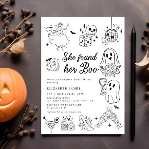 Ze Heeft Haar Boo Geest Bloemige Bruidsmeisjesborr Kaart