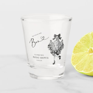 Ze Heeft Haar Boo Geest Bloemige Bruidsmeisjesborr Shot Glas