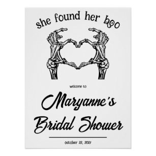Ze heeft haar boo gevonden! Halloween Bruidsdouche Perfect Poster