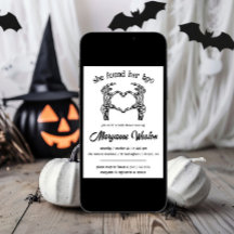 Ze heeft haar boo gevonden! Halloween-thema bruids