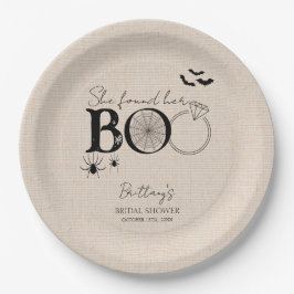 Ze Heeft Haar Boo Rustic Halloween Bruidsfeest Papieren Bordje