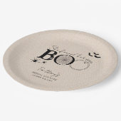 Ze Heeft Haar Boo Rustic Halloween Bruidsmeisjesfe Papieren Bordje (Gekanteld)