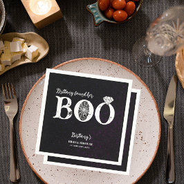Ze Heeft Haar Boo Zwarte Halloween Bruidsdouche Servet