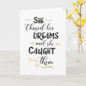 Ze heeft haar dromen opgepakt en opgepakt kaart (Gele Bloem)