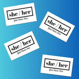 Ze heeft haar erin geluisd rechthoekige sticker