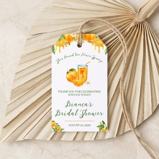 Ze Heeft Haar Grote Liefde Orange Bruidsfeest Cadeaulabel