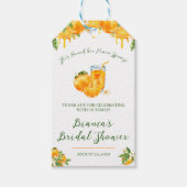 Ze Heeft Haar Grote Liefde Orange Bruidsfeest Cadeaulabel (Voorkant)