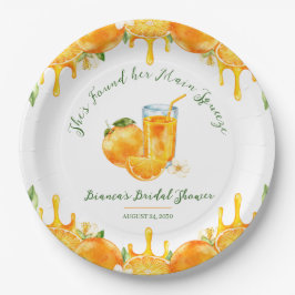 Ze Heeft Haar Grote Liefde Orange Bruidsfeest Papieren Bordje