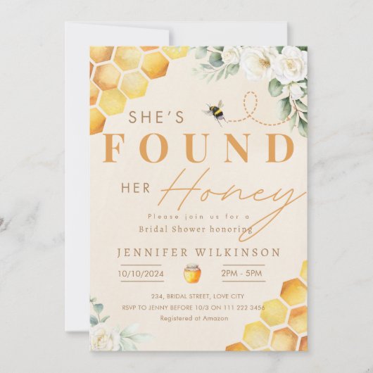 Ze heeft haar Honey Bee Vrijgezellenfeest gevonden Kaart (Voorkant)