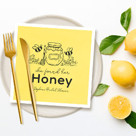 Ze heeft haar Honey Handgetekende Bruidsdouche Servet