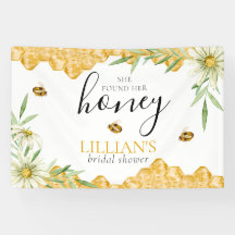 Ze Heeft Haar Honing Daisy Bee Bruiloft Banner