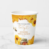 Ze Heeft Haar Honing Gevonden | Bruiloft Zonnekraa Papieren Bekers (Voorkant)