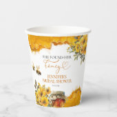 Ze heeft haar honing gevonden | Waterverf Vrijgeze Papieren Bekers (Voorkant)