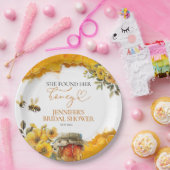 Ze heeft haar honing gevonden | Waterverf Vrijgeze Papieren Bordje (Feest)