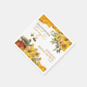 Ze heeft haar honing gevonden | Waterverf Vrijgeze Servet (Hoek)