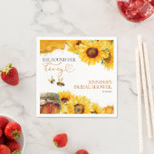 Ze heeft haar honing gevonden | Zonnebloem Vrijgez Servet (Insitu)