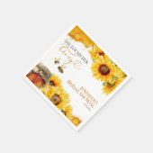 Ze heeft haar honing gevonden | Zonnebloem Vrijgez Servet (Hoek)