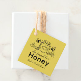 Ze heeft haar honing Handgetekende Bruidsdouche Bedankjes Labels