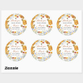 Ze Heeft Haar Honingbij Bedankt Bruidsbruiloft Ronde Sticker (Vel)