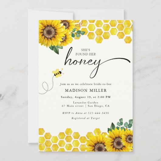 Ze heeft haar honingbijen Vrijgezellenfeest gevond Kaart (Voorkant)