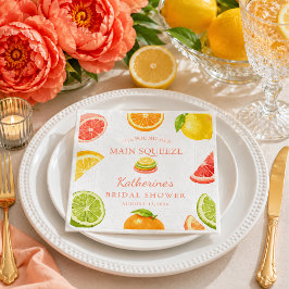 Ze Heeft Haar Hoofdgerecht Citrus Bruiloftsborrel Servet