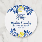 Ze Heeft Haar Hoofdklem Bruiloft Bridal Shower  Bedankjes Labels (Achterkant)