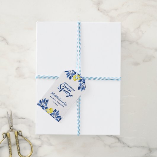 Ze Heeft Haar Hoofdklem Bruiloft Feest Cadeaulabel (Met Touw)
