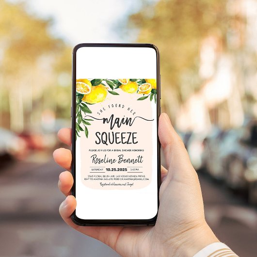 Ze Heeft Haar Hoofdlemoen Trouw Bruiloft Kaart