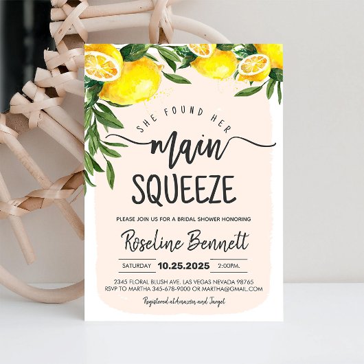 Ze Heeft Haar Hoofdlemoen Trouw Bruiloft Kaart