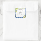 Ze Heeft Haar Hoofdpers Lemon Bruiloftsfeest Vierkante Sticker (Tas)