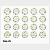 Ze Heeft Haar Hoofdpersoon Bruiloft Lemon Ronde Sticker (Vel)