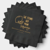 Ze Heeft Haar Hoofdpersoon Trouwdag Uitnodiging Cu Folie Servetten (Insitu (Gestapeld))